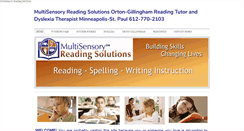 Desktop Screenshot of multisensoryreadingsolutions.com