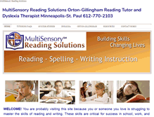 Tablet Screenshot of multisensoryreadingsolutions.com